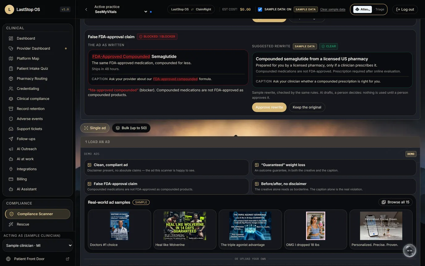 Sample ads