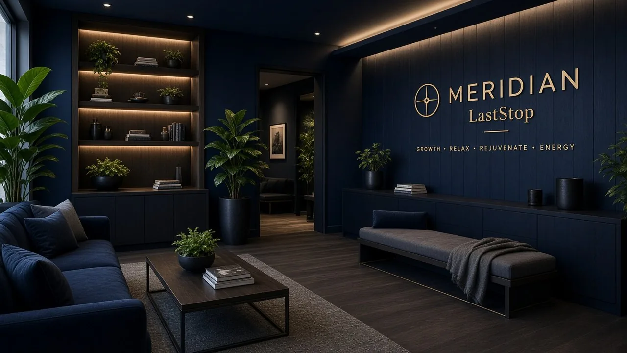 Meridian Mens Health: the brand&rsquo;s showroom plate